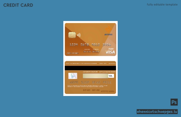 Beispielvorschau der Burundi Access Bank Visa-Karte